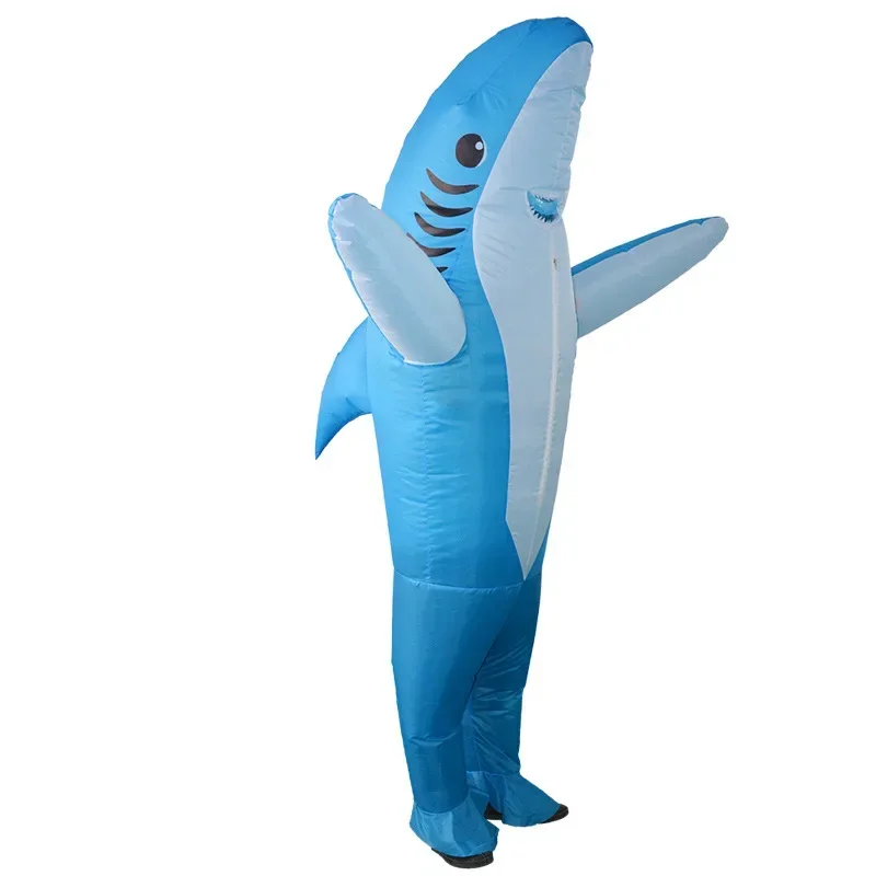 Inflatable Shark Suit Party Prop Adults Blow Up Adult Shark Fancy Dress Costume Inflatable Toys Carry Ride On Animal Outfit