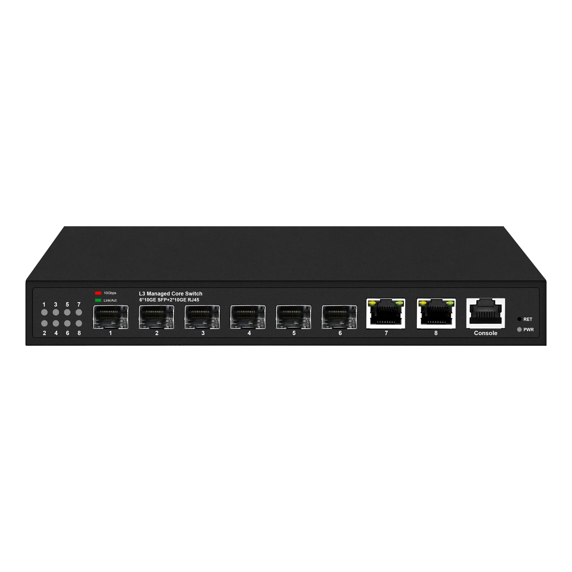 Full 10Gbe SFP+ optical fiber layer 3 managed switch 6/8/12 ports switch optional support ssh,http,https,snmp