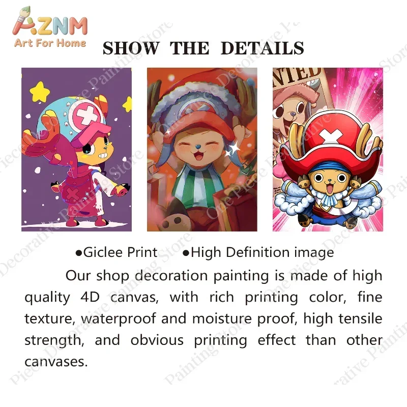AZNM One Piece Shanks Red Hair Pirate Anime Frameless Canvas Wall Art, Cool Yonko Manga Character Home Living Room Decor Paintin