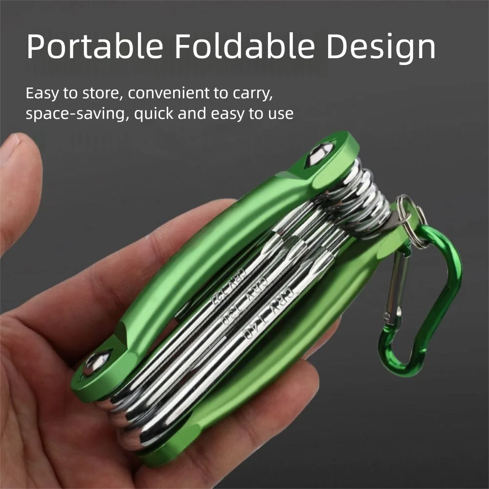 

Metric Allen Key Hexagonal Wrench Set Collapsible Design 6 Angle Folding Tool Metal Handle Multifunctional Tool DIY Home Repair