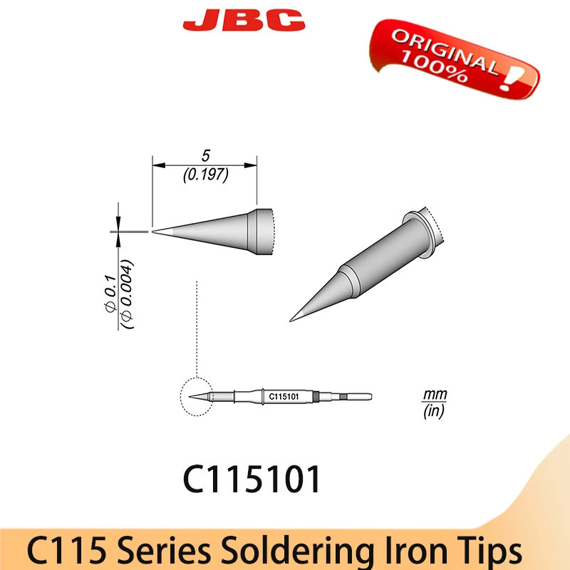 JBC C115101 C115103 C115118  Original soldering iron C115series  tips  NT115-A AN115-A Nano rework NASE NANE soldering station