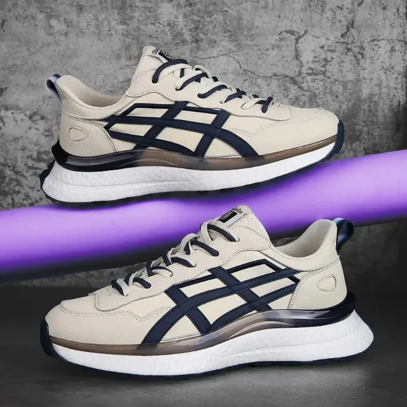 

Shoes Men's 2025 Spring New Lightweight Non-slip Fashion Trend All-match Casual Soft Bottom Shock Absorption Running Sports