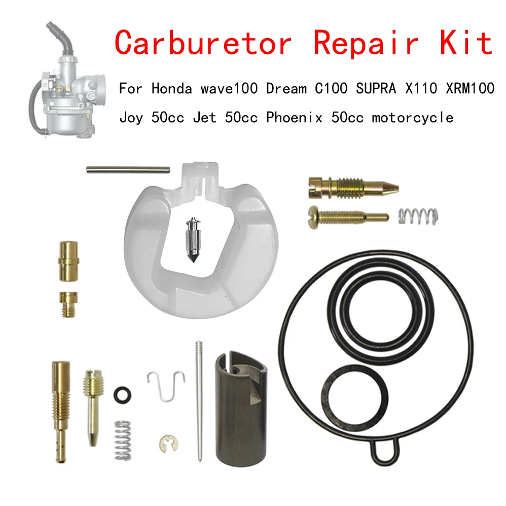 PZ19 19mm Carburetor Repair Rebuild Kit For Honda wave100 Dream C100 SUPRA X110 XRM100 Joy 50cc Jet 50cc Phoenix 50cc motorcycle