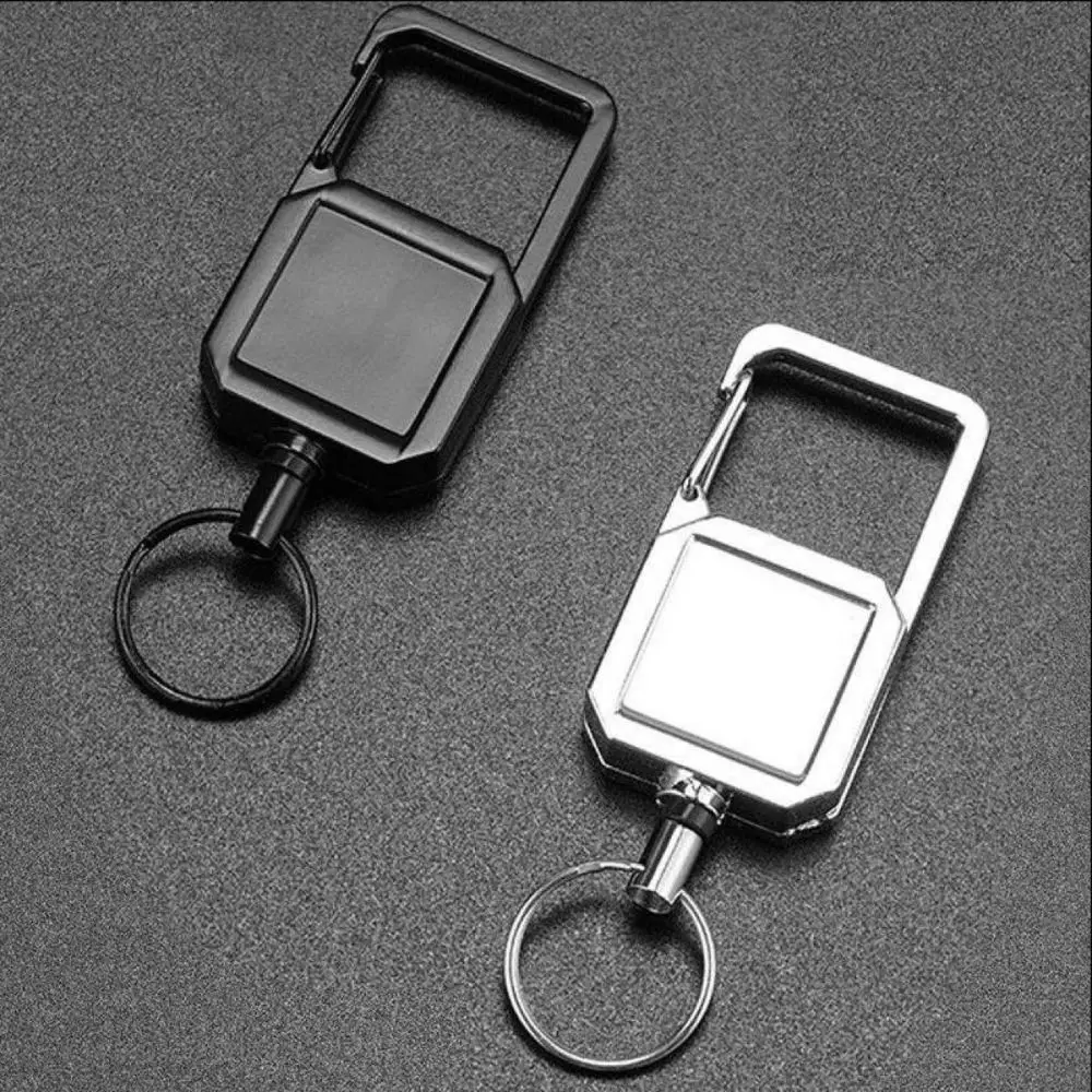 Easy-to-pull Retractable Key Ring Buckle Telescopic Rope Easy-to-pull Buckle Rope ID Card Lanyard Bag Accessories