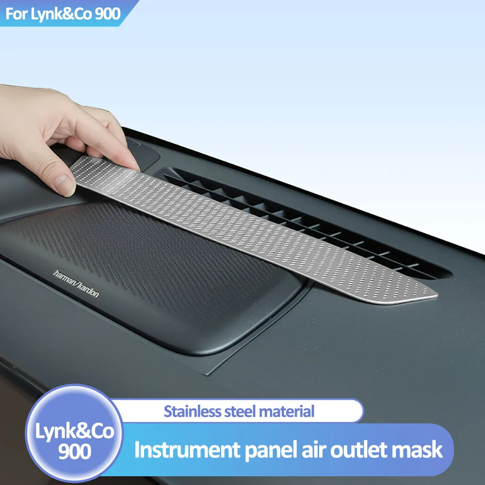 

Приборная панель, защитный чехол для выхода воздуха для Lynk & Co 900 202, аксессуары для модификации автомобиля, защитный чехол из нержавеющей стали