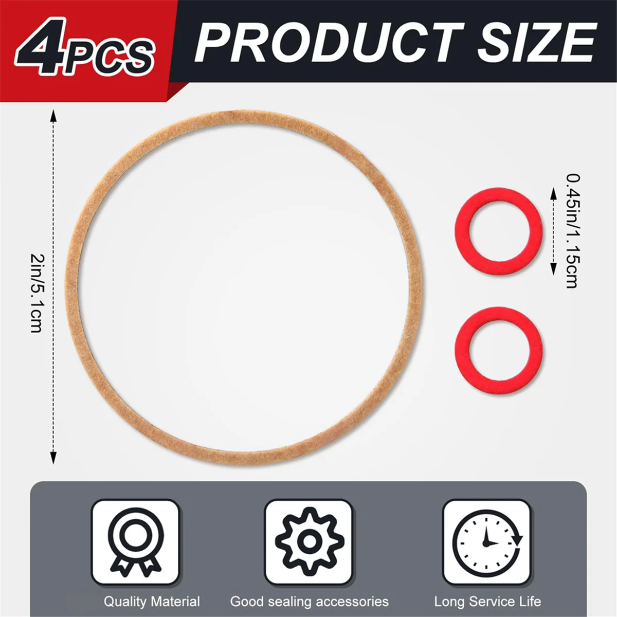 4Pcs 16010-883-015 Carburetor Bowl Gasket Kit Carburetor Gasket Lawnmower Parts Carburetor Parts for Honda Gcv160