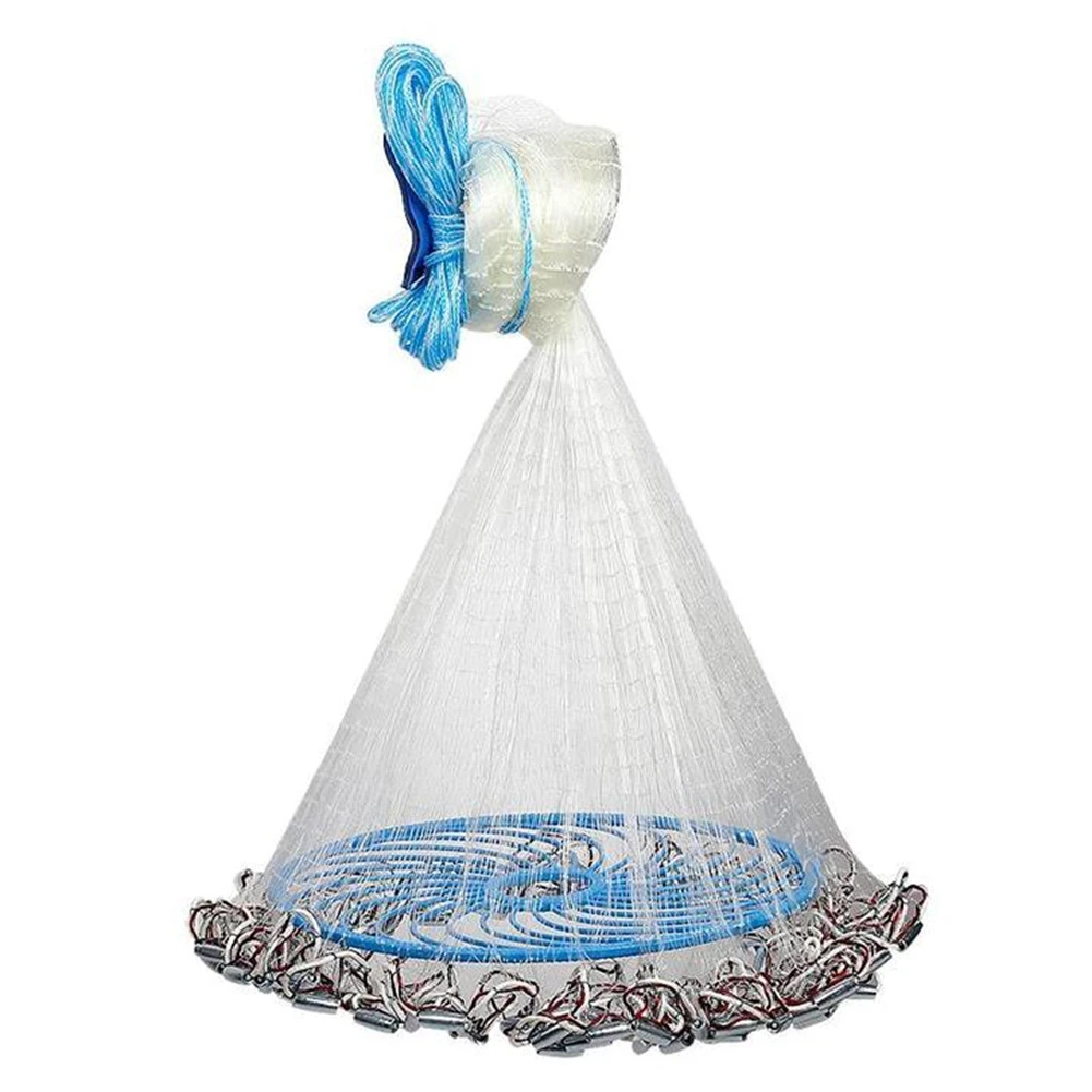 

Cast Net Fishing Cast Net Fishing Net with Plate Portable Fish Mesh Net Cast Net Fishing Tackle Accessory with Plate