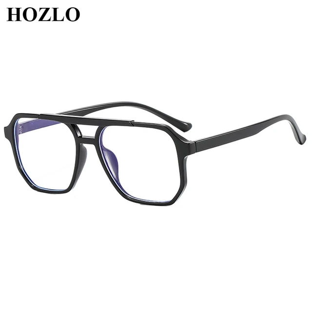 Fashion Retro Double Bridge Glasses Frame Women Men Anti Blue Light Eyeglasses Students Pc Transparent Spectacles 7 Colors Eyeglasses Frames AliExpress