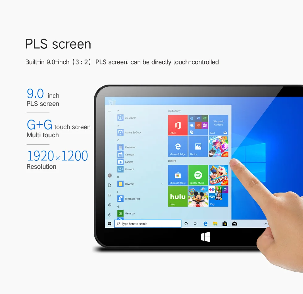 피포 X11 미니 PC 윈도우 10 OS 9인치 PLS 터치스크린 인텔 N4020 CPU 4GB 램 64GB 롬 HDMI BT4.0 와이파이 RJ45 USB 미니 데스크탑 PC