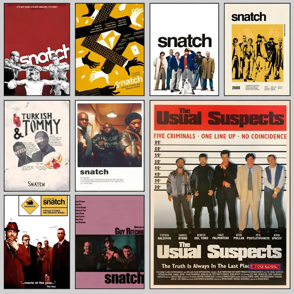 movie Snatch Poster Wall Posters Self-Adhesive Wall Stickers Home Decoration for Bedroom Living Room