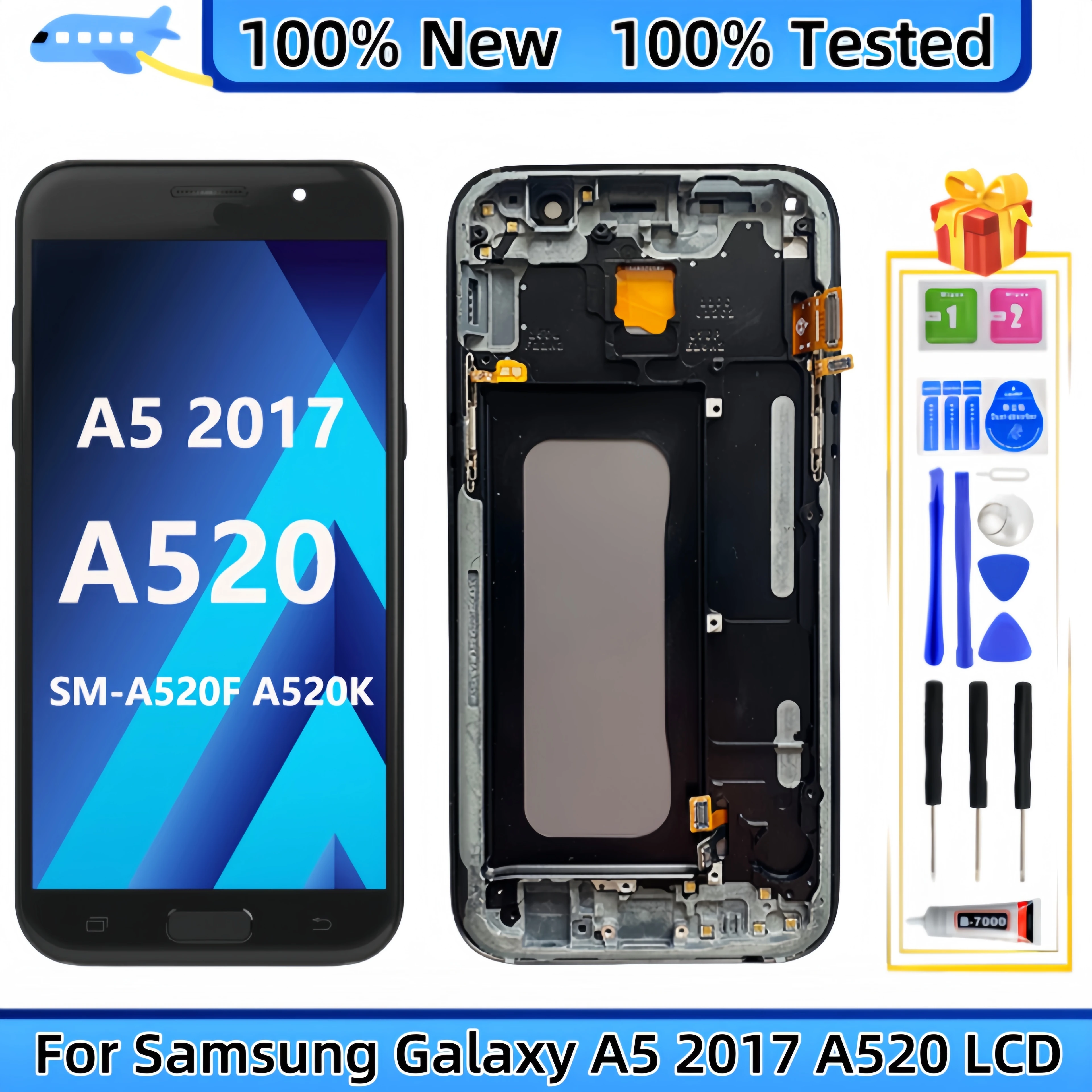 

For Samsung Galaxy A5 2017 A520 SM-A520F SM-A520K LCD Display Touch Screen Digitizer Assembly Replacement