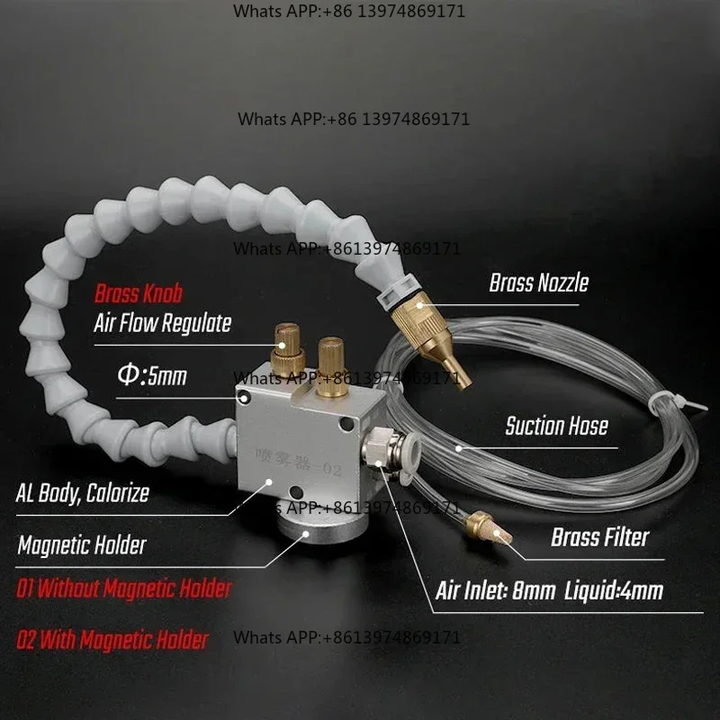 High Quality Mist Coolant Lubrication Spray System sprayer CNC Lathe Milling Drill Engraving Machine Tool for 8mm Pipe Cooling