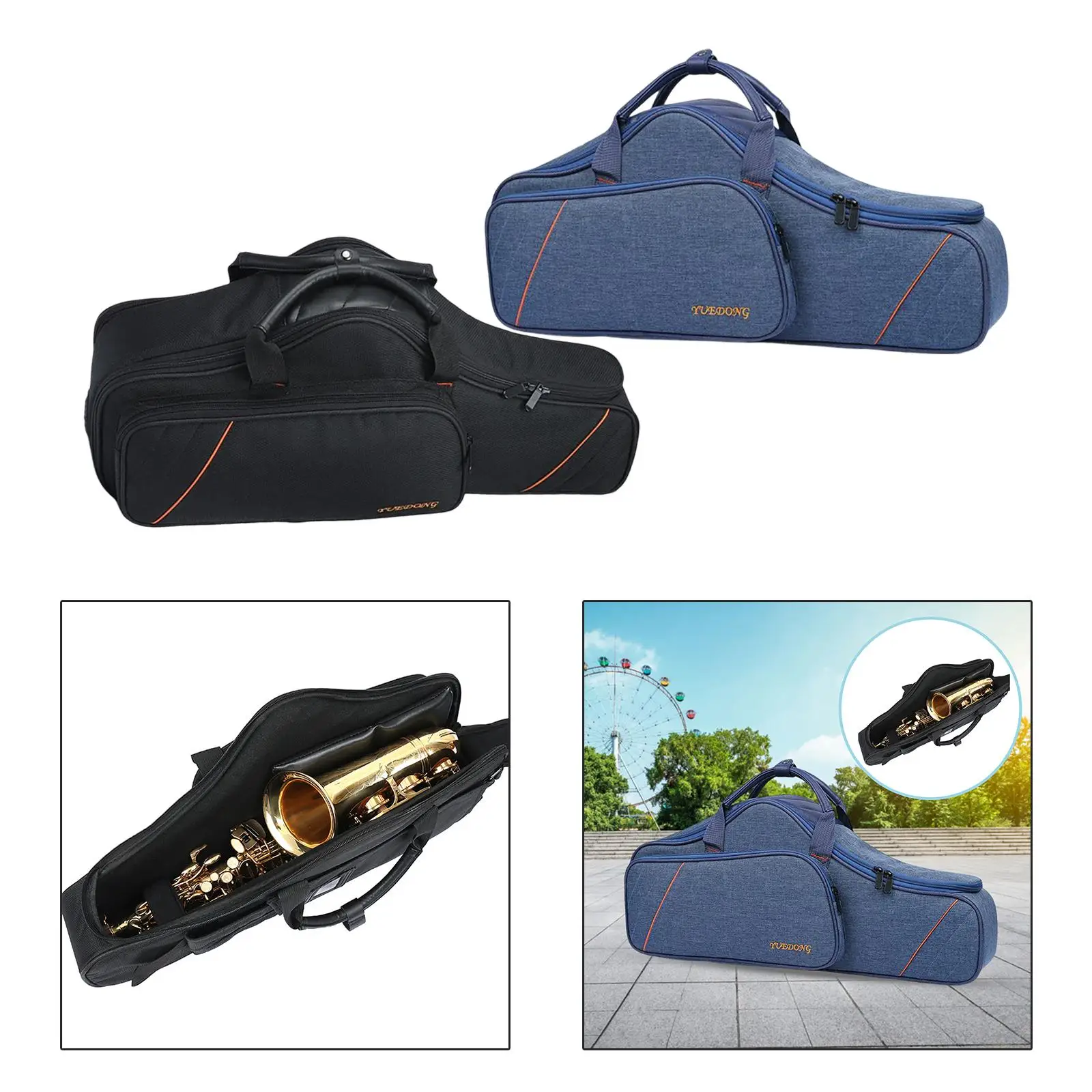 Saxophones Storage Bag Music Thicken Case with Handle Water Resistant Travel