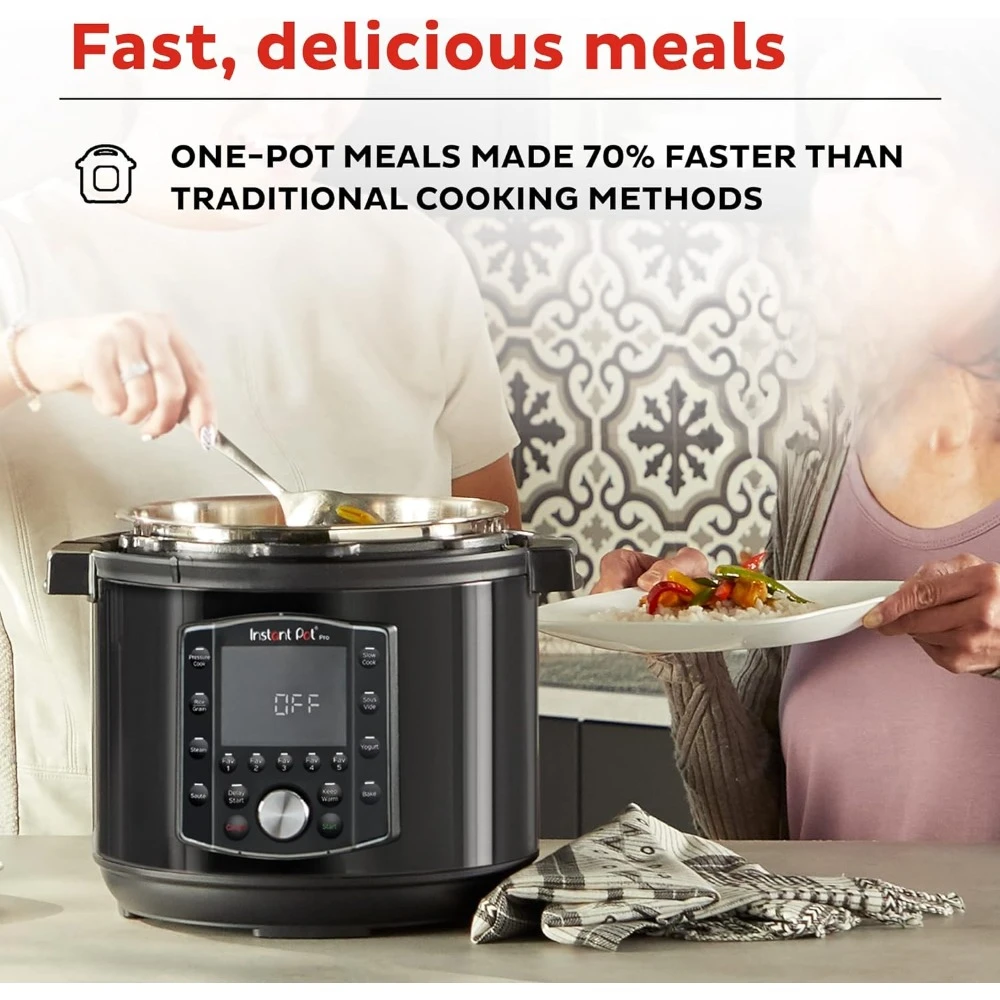 for Pro (8 QT) 10-in-1 Pressure Cooker, Slow Cooker, Rice/Grain Cooker, Steamer, Sauté, Sous Vide, Yogurt Maker, Sterilizer