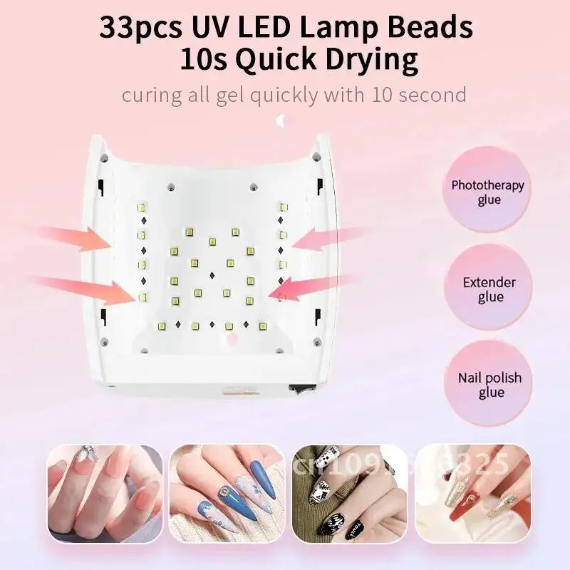 Oplaadbare UV LED-nagellamp 66W draadloze nageldroger voor thuissalon Professioneel gereedschap Polish Art en nagelgel manicure voor