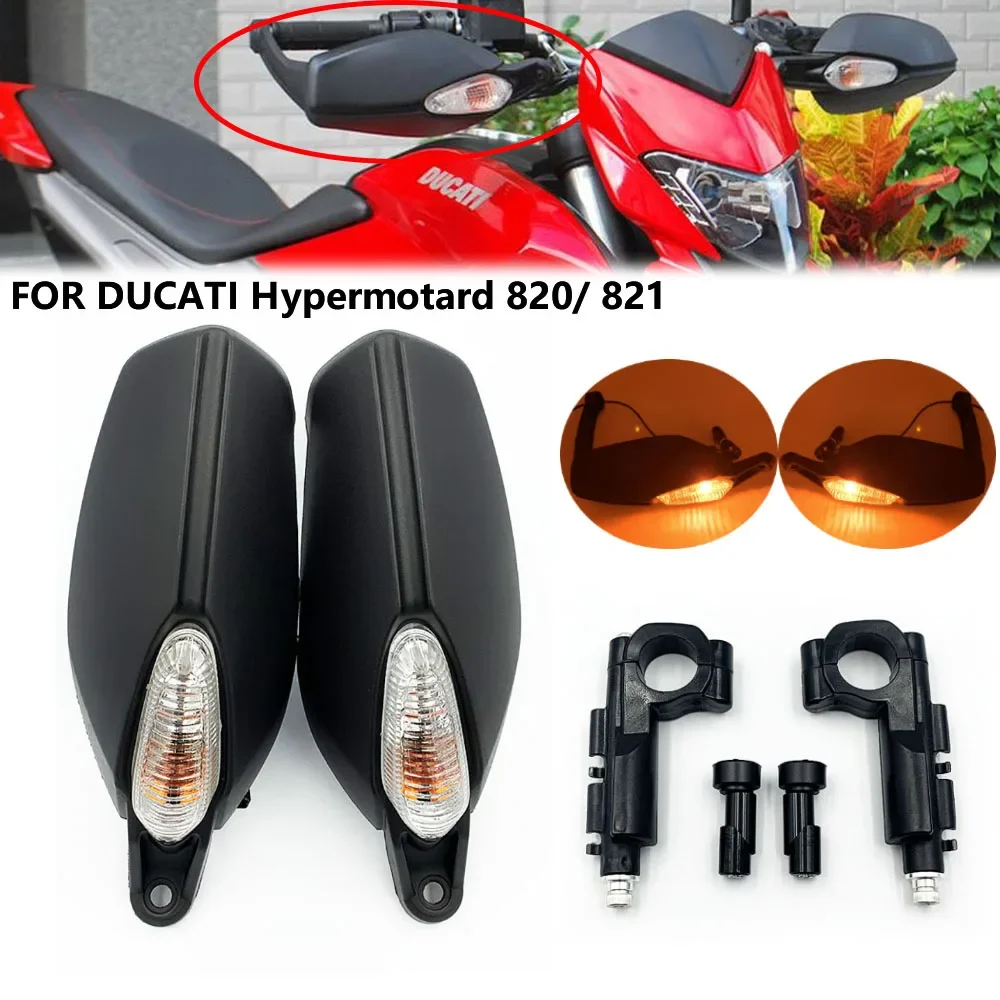 For DUCATI 821 820 Hypermotard Hypestrada 2013-2015 Left Right Handlebar Handguards Turn Signal Motorcycle Protector Hand Guard