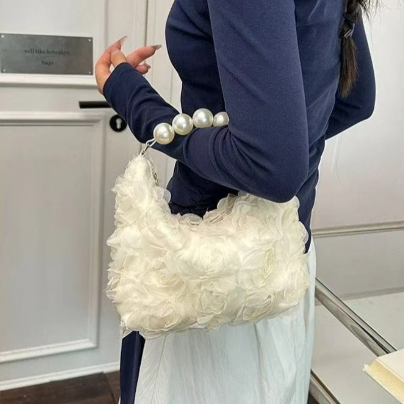 Bolsos Para Mujer, Floral Pop,Pearl Bag,Gala Night,Party Outfits,Prom Accessories,Wedding Items,Cartera Para Mujer Elegante,