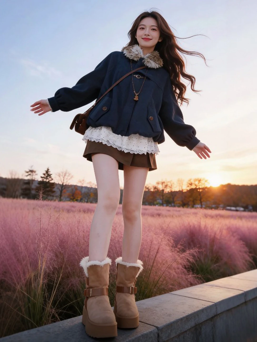 

Корейский Sle, маленький размер, супер милый цветущий хлопок, джинт и юбка, комплект из двух предметов, новогодняя юбка, зимняя мода