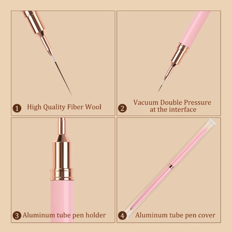 5pcs Japanese Nail Art Line Pens Fine Tips Versatile Colors Suitable for DIY Nail Art Enthusiasts of All Skill Levels