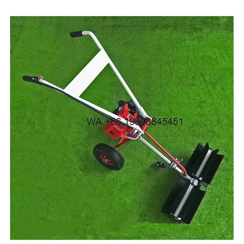 Wmwmnu 2-Stroke Engine Turf Groomer Sweeper 600mm Working Width for Artificial Grass Cleaning Soccer Fields