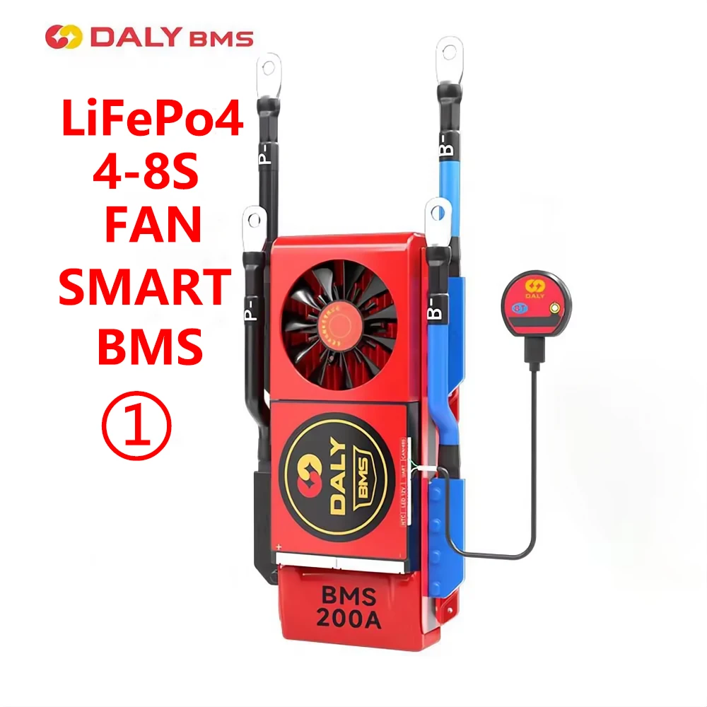 댈리 스마트 BMS 선풍기 BMS LiFePo4 4S 12V 8S 24V 16S 48V 24S 72V 30A 60A 100A 150A 200A 250A BMS 7S 48V, 파워 뱅크