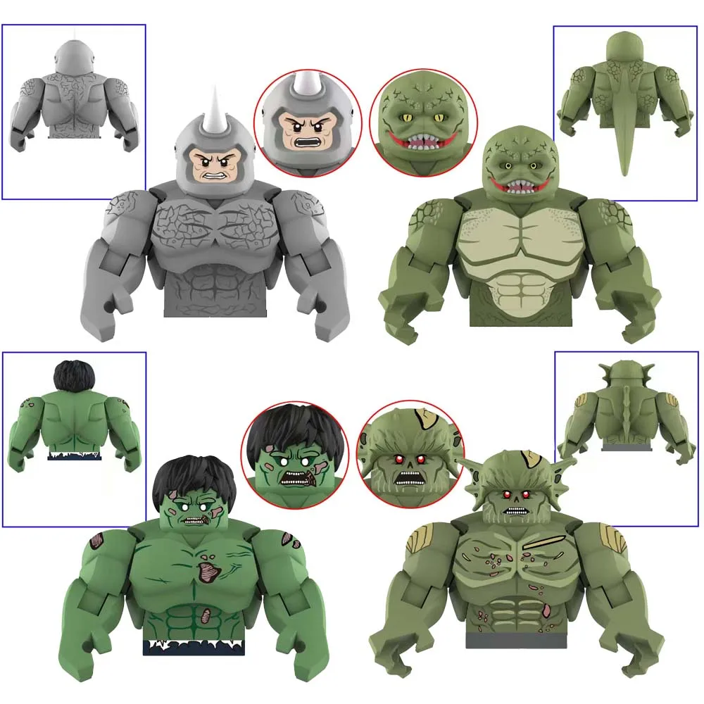 Modelo móvil de ladrillos, lagarto, rinoceronte, abominación, ensamblar figuras de acción compatibles, rompecabezas, bloques de construcción, adorno, juguetes para niños, regalos