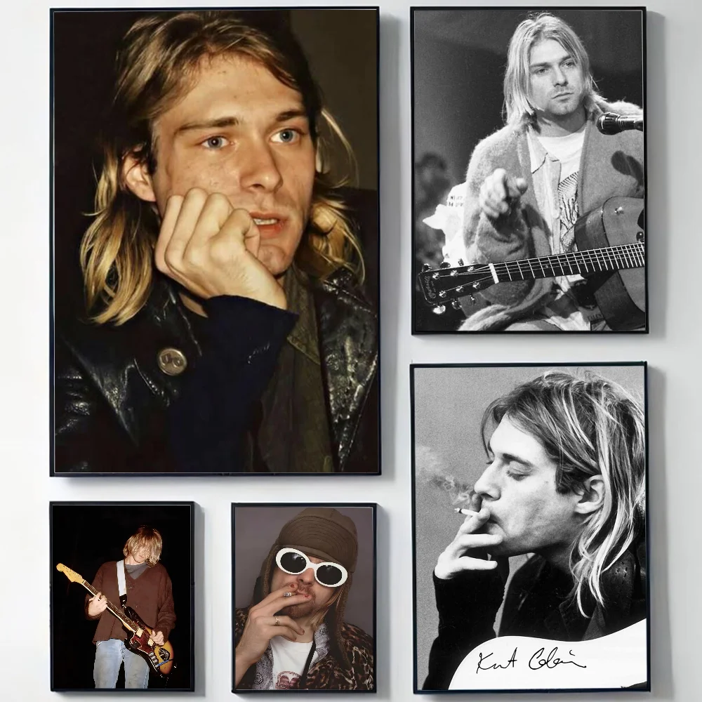 Singer Kurt Cobain Live Poster Wall Art Home Decor Room Decor Digital Painting Living Room Restaurant Kitchen Art