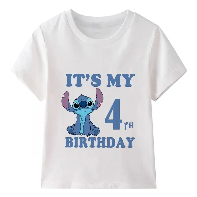 2026 Print Kids Clothes It's My 1 2 3 4 5 6 7 8 9 Years Birthday Boys Girls T Shirt Cute Baby Children T-Shirts