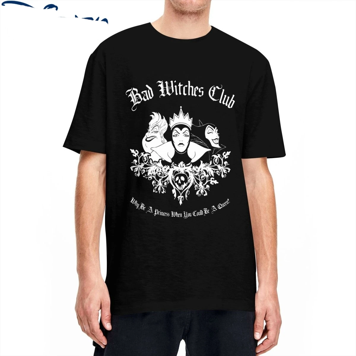 Villains for Men Women T Shirt Bad Witches Club Group Humorous Tees Short Sleeve T-Shirts Pure Cotton Plus Size Clothing