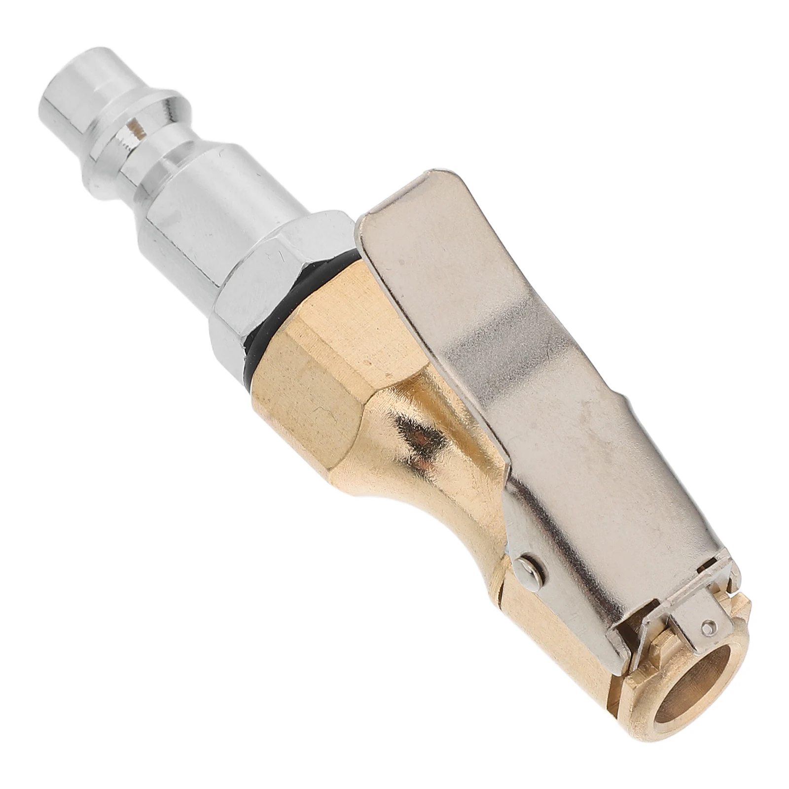 

Heavy Duty Brass Quick Connect Air Chuck Locking Clip Self-Locking Tire Inflator Adapter for Car Tire Pressure Gauges