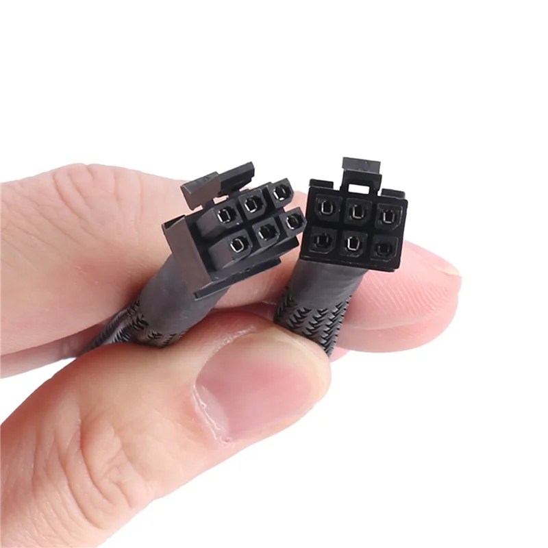 Daily Sale 3X Dual Mini 6 Pin To 8 Pin PCI Express Video Card Power Adapter Sleeved Cable For Mac Pro Tower/Power Mac G5 15-Inch