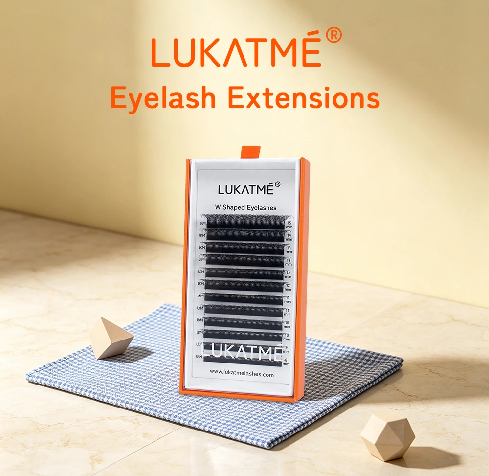 LUKATME 7D W-Form Wimpernverlängerungen, vorgefertigte Fächer, Mega-Volumen-Wimpernbüschel, C/D-Curl, Easy Fan 7D Wimpern, 8-15mm Mix für den Salon – Detail 1