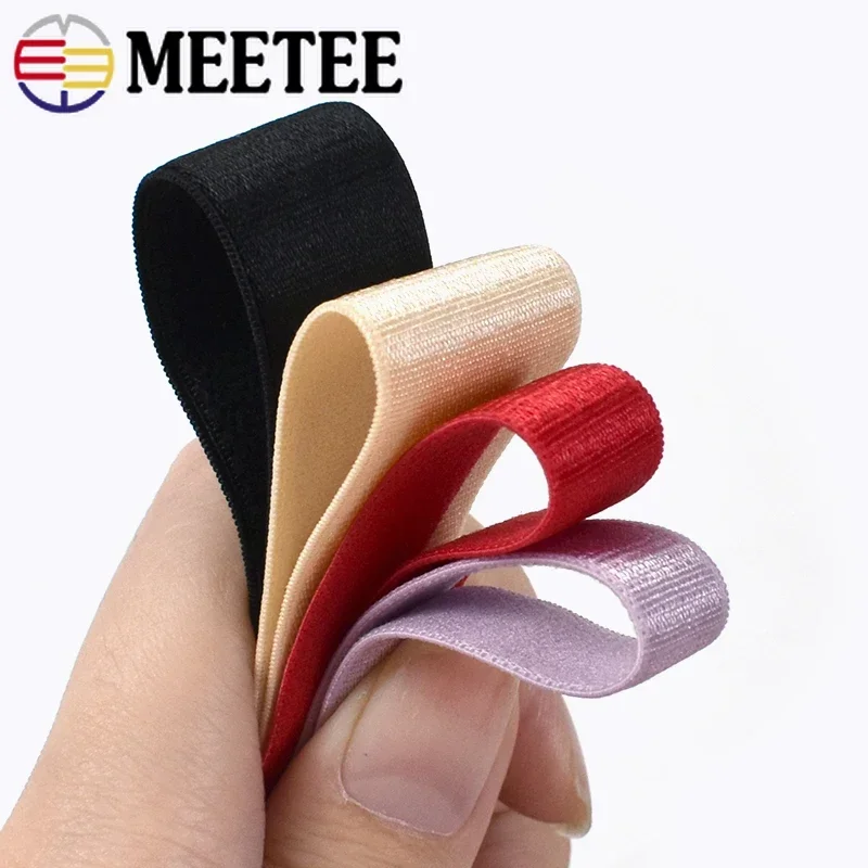 4/10M 6mm-25mm Nylon Bra Strap Elastic Bands Underwear Soft Rubber Band Shoulder Webbing Tape DIY Garment Sewing Accessories