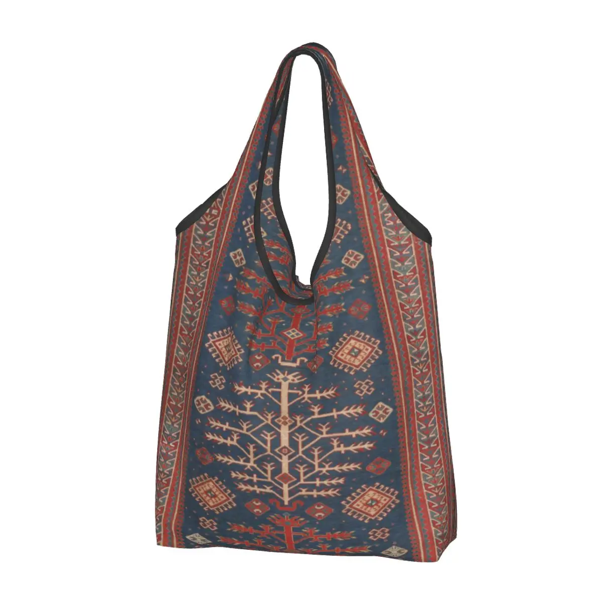 Ethnic Bohochic Turkish Kilim Groceries Shopping Tote Bags Fashion Persian Tribal Carpet Style Shoulder Shopper Bag Handbag