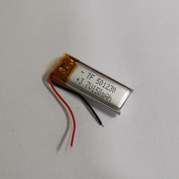 3.7 V 501230 051230P  150mAh  polymer lithium battery  with protection board , used for bluetooth MP3,MP4