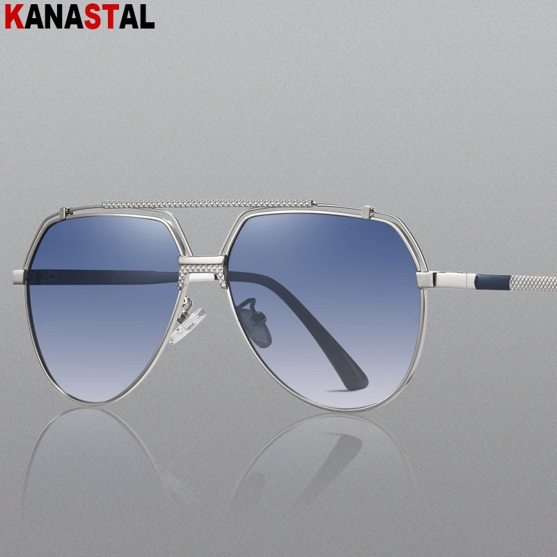 

New Men Polarized Sunglasses UV400 Fashion Male Sun Glasses Metal Pilot Eyeglasses Frame Driving Fishing Beach Shade Eyewear