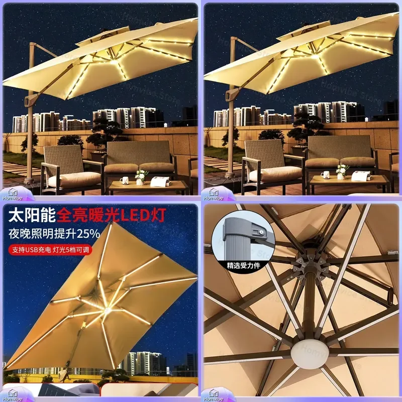 Outdoor Patio Umbrella Large Sunshade for Garden Courtyard Commercial Cafe Stall Camping Awning Parasol Wholesale Furniture