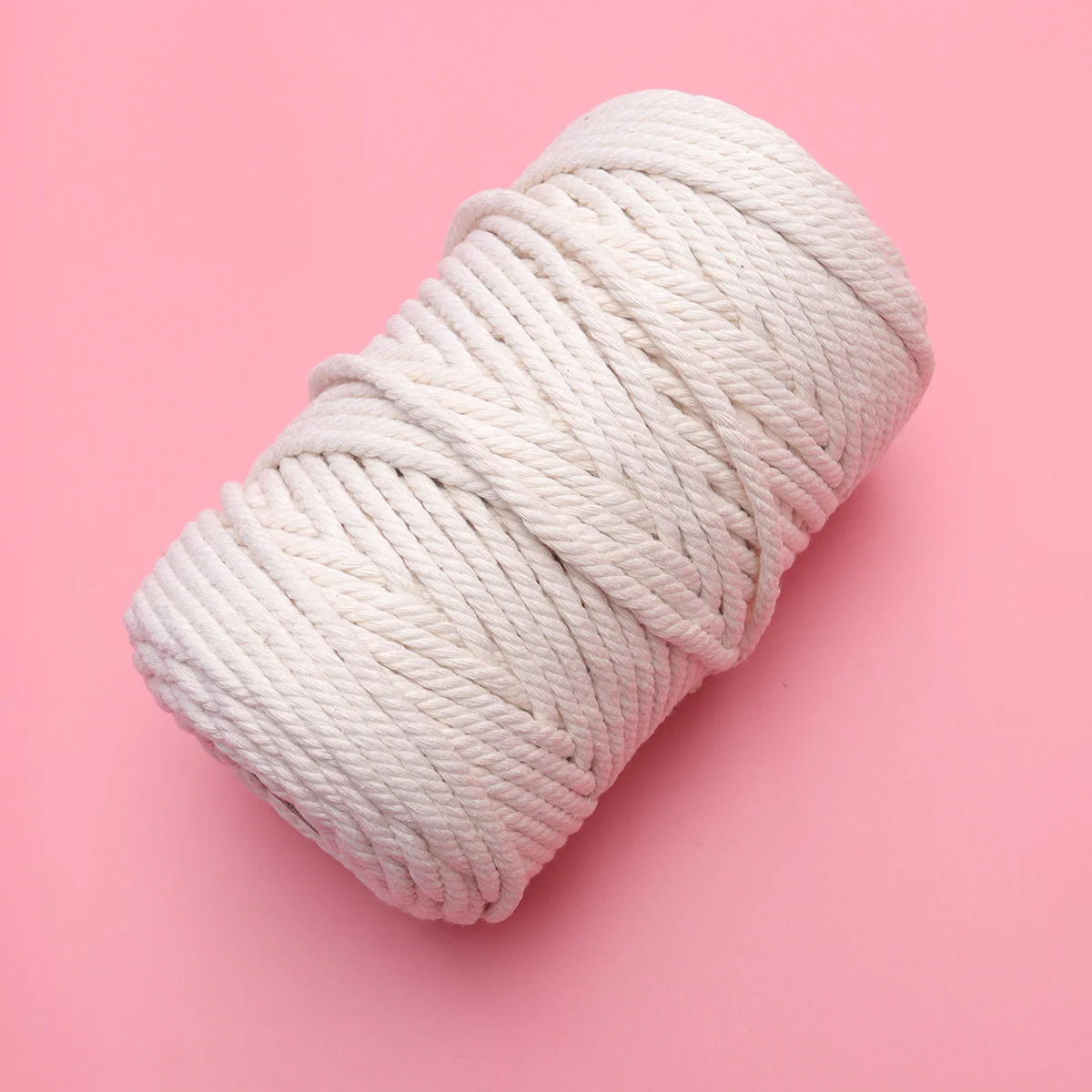 

100 м натурального хлопкового крученого шнура без обработки для макраме, настенных панно, подвесов для растений, рукоделия, DIY, упаковки и связывания