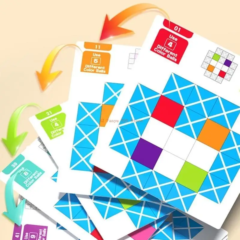 96GC Teaser Puzzle Game para crianças e adultos treinando habilidades lógicas e concentração com contas deslizantes