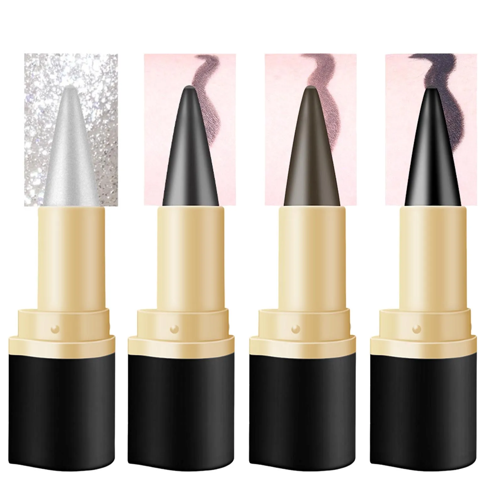 Waterproof Creamy Eye-Liner Gel Pen Highlight Smooth Eye-Liner Pen for Festival Party Activity Makeup