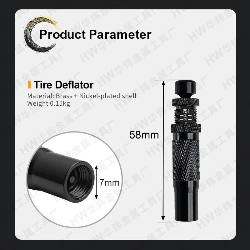 Tire Auto Deflation Valve Tire Portable Quick Pressure Relief Valve