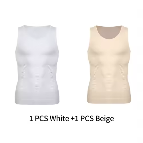 Mens Slimming Body Shaper Vest Shirt Abs Abdomen Slim Gym Workout Tummy Control Compression Tank Top Sleeveless Shapewear - Image 17