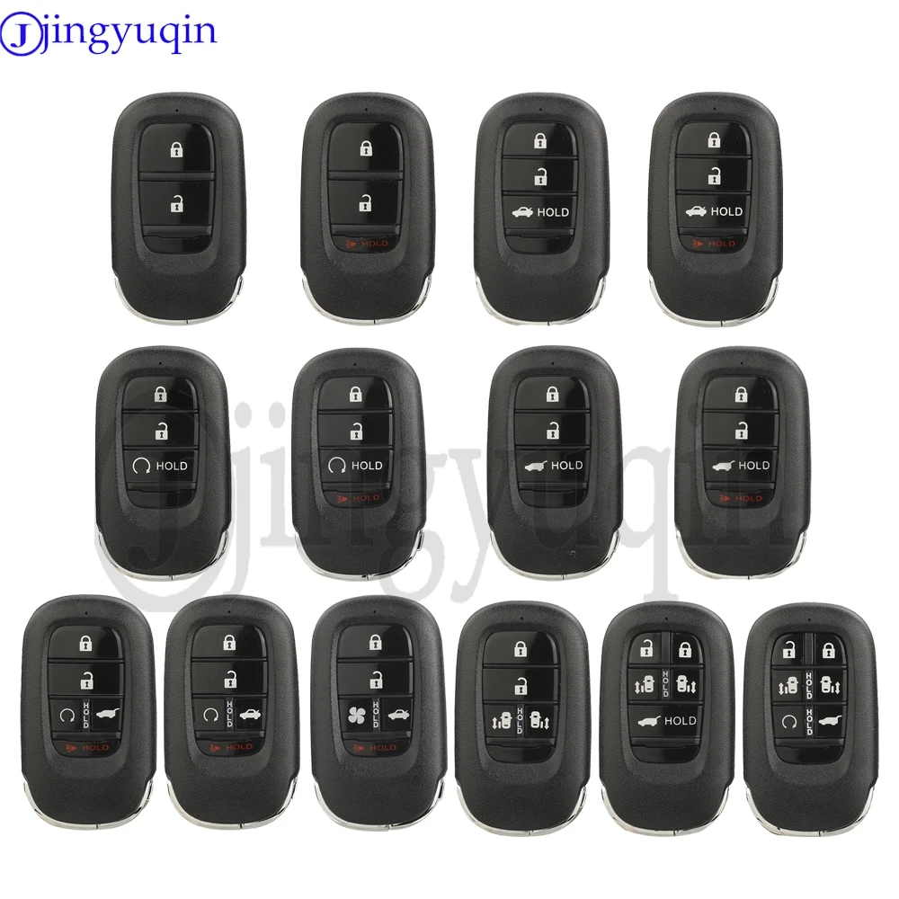 

jingyuqin 2/3/4/5/6Buttons Smart Remote Car Key Shell For Honda CR-V Accord HR-V Pilot Civic 2022 2023 2024 Auto Keyless Case