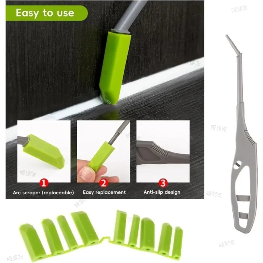 Sealant Spreader Finishing Tool Kit 9 in 1 Glass Glue Angle Scraper for Window Ceramics Tile Kitchen Sink Shower Tile Joint Set