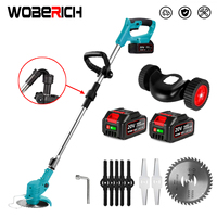 Electric Lawn Mower Cordless Grass Trimmer Length Adjustable Foldable Cutter Household Garden Tools For Makita 18V Battery