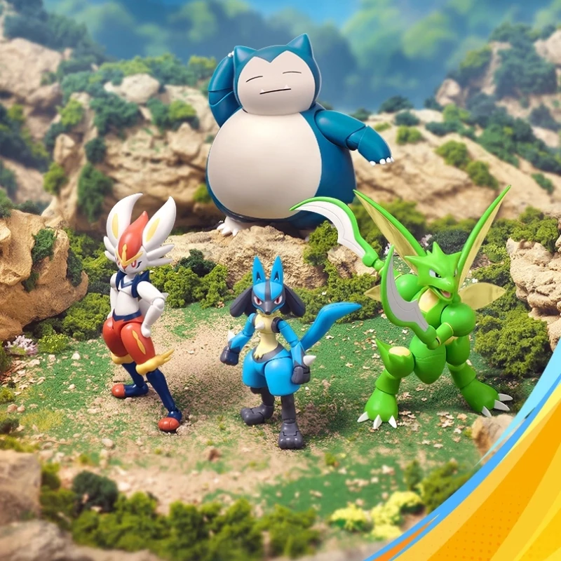 新しいアニメポケモンリザードングリーニャンカビゴンアクションフィギュア組立モデルデスク装飾品子供のおもちゃ男の子の誕生日ギフトコレクション