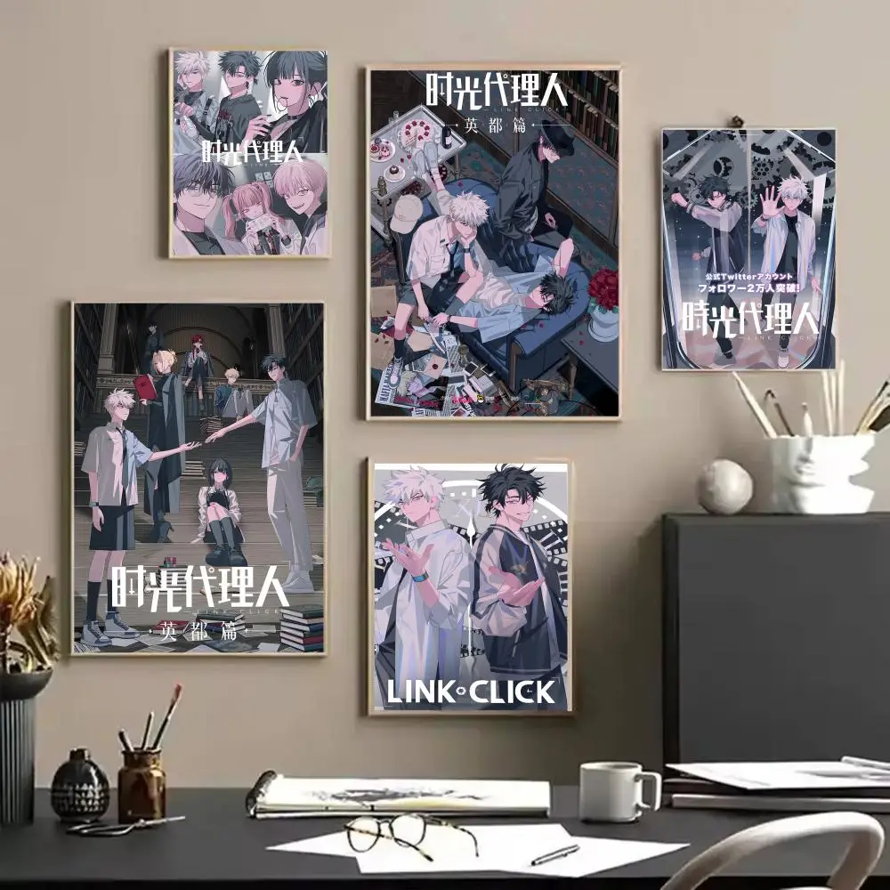 Anime L_Link C_Click Movie Poster Decorative Wall Art Stickers Mural Photo Print for Home Living Room Hallway Decor Gift