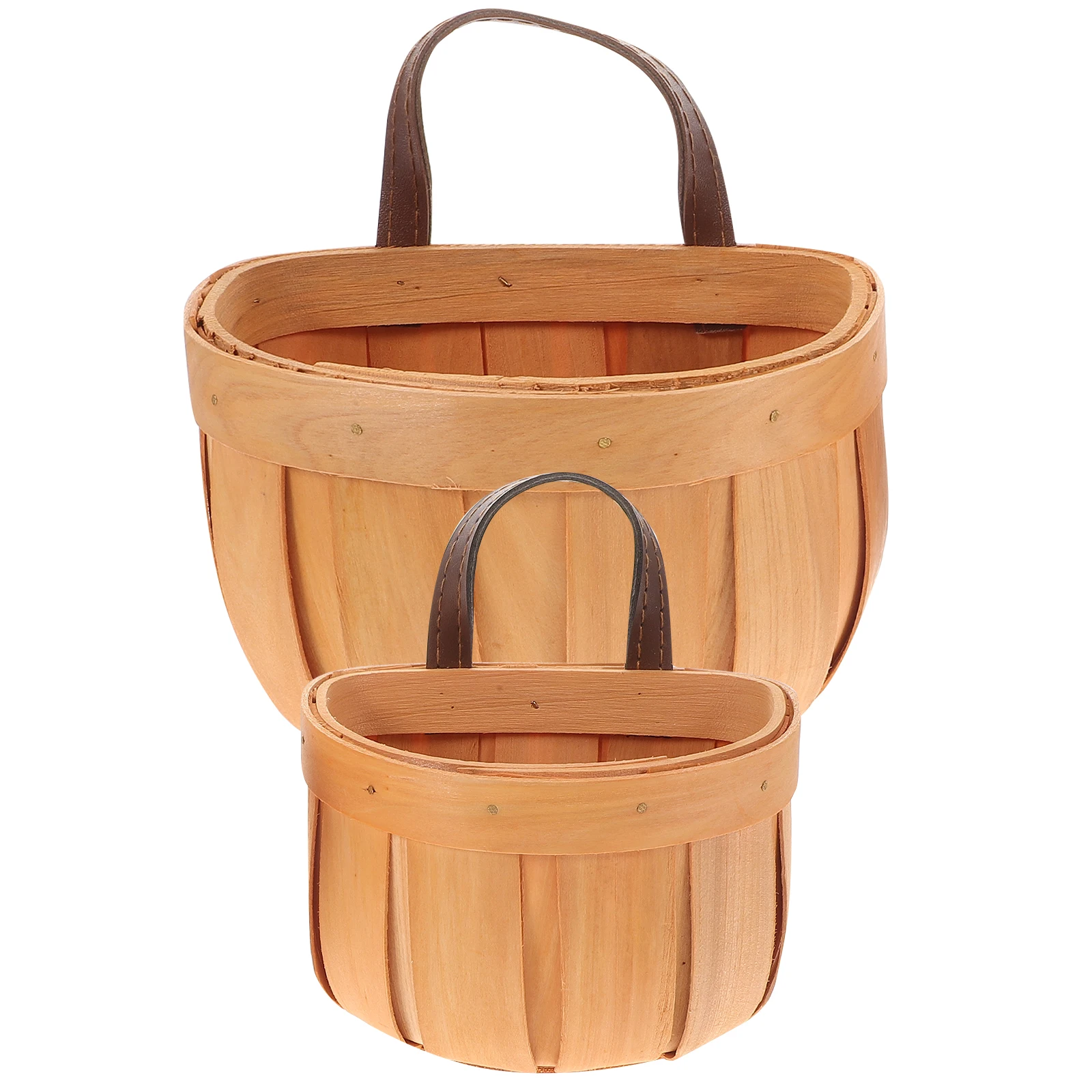 

2pcs Bamboo Kitchen Storage Organizer Wall Hanging Fruit For Vegetables Bananas Onions Potatoes Tomato Space Saving Woven