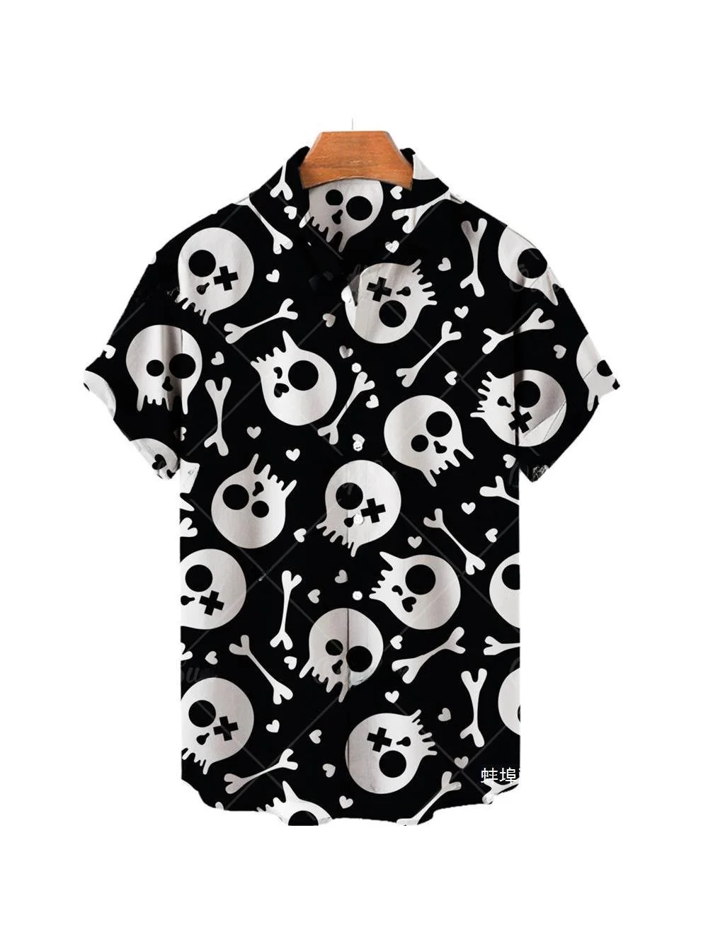 

loween Cartoon Print ort Sve Open Cardigan Men's Summer Casual irt Turn-down Collar Thiened Autumn Wear