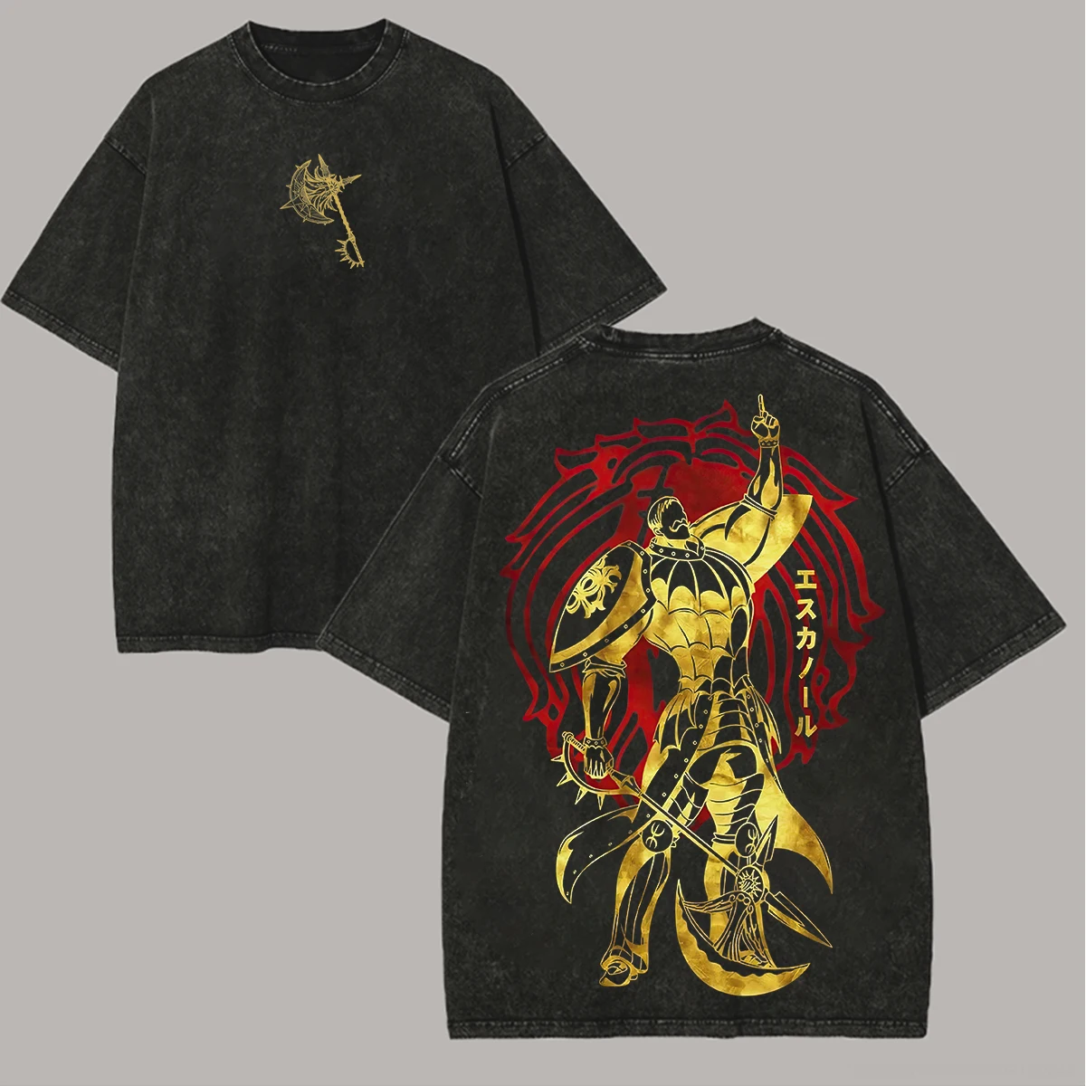 Camiseta de Anime The Seven Deadly Sins, Ropa con Estampado de Personalidad, Apta para Todas las Temporadas, Talla Grande, Unisex, Estilo Urbano, Suave